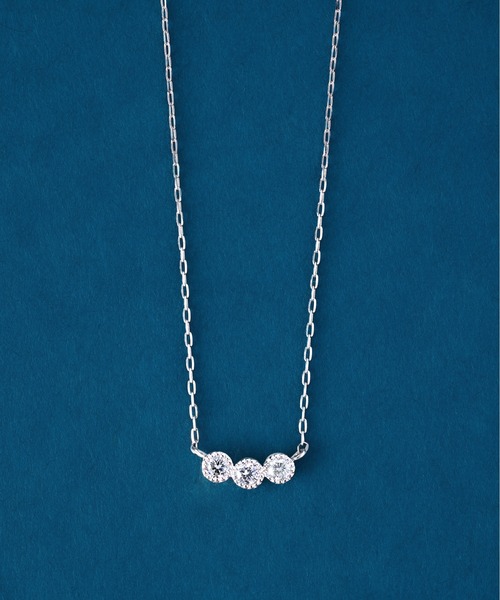 Jewel closet by L&Co.(ジュエルクローゼットバイエルアンドコー)の「プラチナ ダイヤモンド モチーフ ネックレス(ネックレス・レディース・シルバー系5/シルバー系3/シルバー系4/シルバー系2/シルバー系1・FREE)」の5枚目の写真