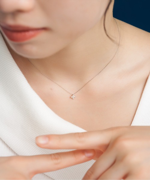 Jewel closet by L&Co.(ジュエルクローゼットバイエルアンドコー)の「プラチナ ダイヤモンド モチーフ ネックレス(ネックレス・レディース・シルバー系5/シルバー系3/シルバー系4/シルバー系2/シルバー系1・FREE)」の21枚目の写真