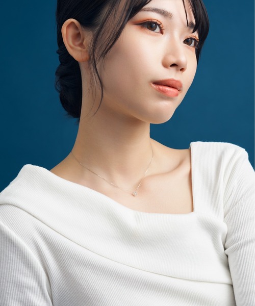Jewel closet by L&Co.(ジュエルクローゼットバイエルアンドコー)の「プラチナ ダイヤモンド モチーフ ネックレス(ネックレス・レディース・シルバー系5/シルバー系3/シルバー系4/シルバー系2/シルバー系1・FREE)」の10枚目の写真
