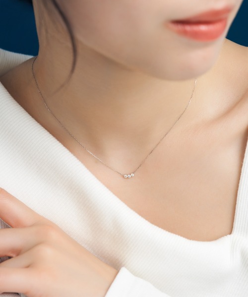 Jewel closet by L&Co.(ジュエルクローゼットバイエルアンドコー)の「プラチナ ダイヤモンド モチーフ ネックレス(ネックレス・レディース・シルバー系5/シルバー系3/シルバー系4/シルバー系2/シルバー系1・FREE)」の12枚目の写真