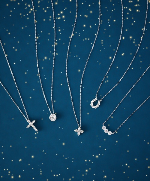 Jewel closet by L&Co.(ジュエルクローゼットバイエルアンドコー)の「プラチナ ダイヤモンド モチーフ ネックレス(ネックレス・レディース・シルバー系5/シルバー系3/シルバー系4/シルバー系2/シルバー系1・FREE)」の6枚目の写真