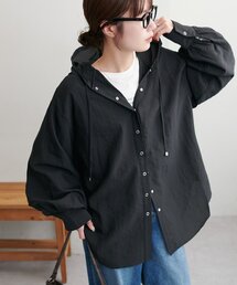 【WEB限定】シアーストライプ長袖シャツブルゾン