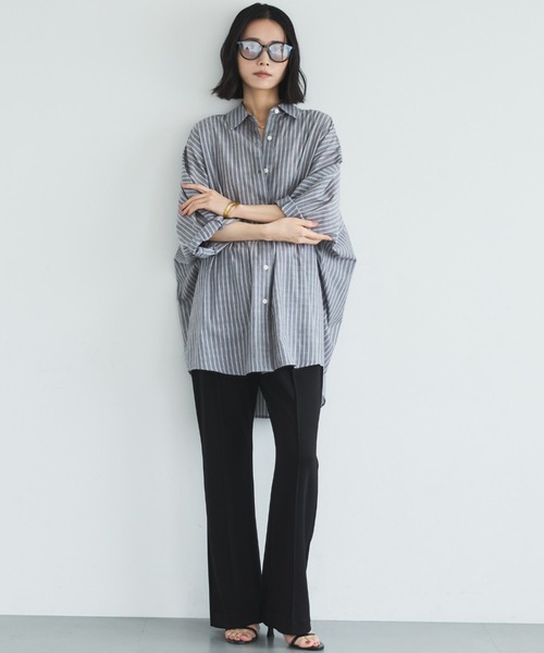 Doux archives（ドゥアルシーヴ）の「ハーフスリーブドルマンシャツ（シャツ/ブラウス・レディース・ダークブルー/サックスブルー/その他・FREE）」の21枚目の写真