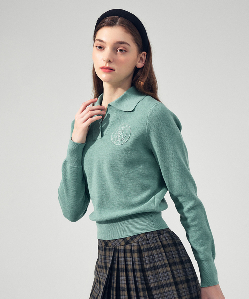 LORDLOAR（ロードロアル）の「シグニチャーカラー長袖ニットGREEN（ニット/セーター・レディース・その他・LARGE/MEDIUM/SMALL）」の2枚目の写真