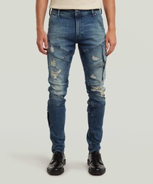 G-STAR | AIRBLAZE 3D SKINNY JEANS/ヴィンテージライク立体裁断フィッシングウェアディテールスキニージーンズ/ダメージ加工(デニムパンツ)