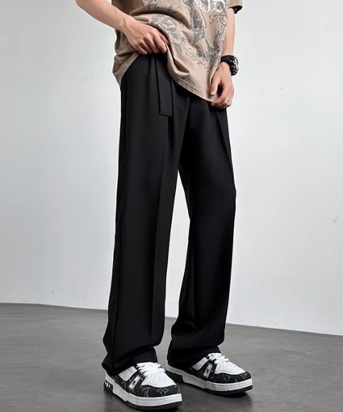 B.R.U(ブル)の「ベルト付きスラックス(スラックス・メンズ・ブラック/ベージュ/チャコールグレー・MEDIUM/LARGE)」の5枚目の写真