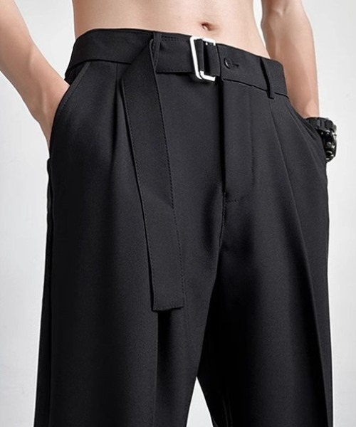B.R.U(ブル)の「ベルト付きスラックス(スラックス・メンズ・ブラック/ベージュ/チャコールグレー・MEDIUM/LARGE)」の4枚目の写真