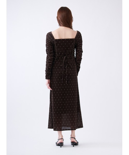 SNIDEL(スナイデル)の「フロッキープリントギャザーワンピース(ワンピース・レディース・ドット/イエロー/ピンク・F)」の11枚目の写真