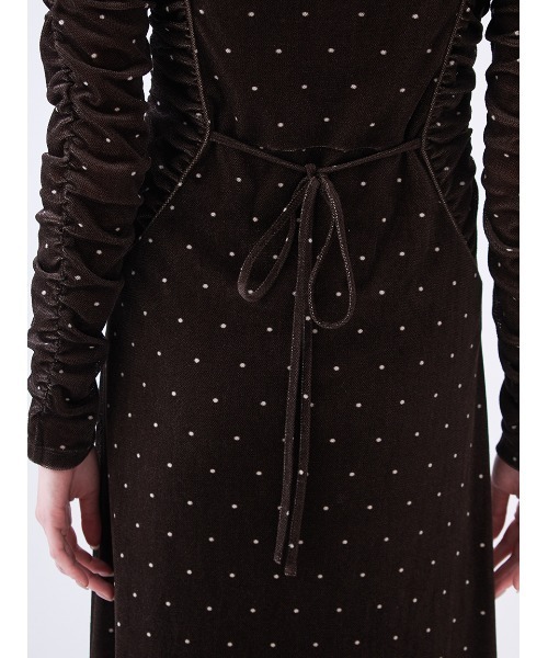 SNIDEL(スナイデル)の「フロッキープリントギャザーワンピース(ワンピース・レディース・ドット/イエロー/ピンク・F)」の13枚目の写真