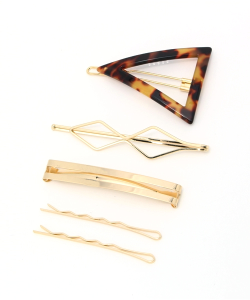 GLOBAL WORK（グローバルワーク）の「アソートメタルヘアアクセ/710877（その他ヘアアクセサリー・レディース・ホワイト系その他/その他2/その他3/その他1/ダークブラウン・FREE）」の3枚目の写真