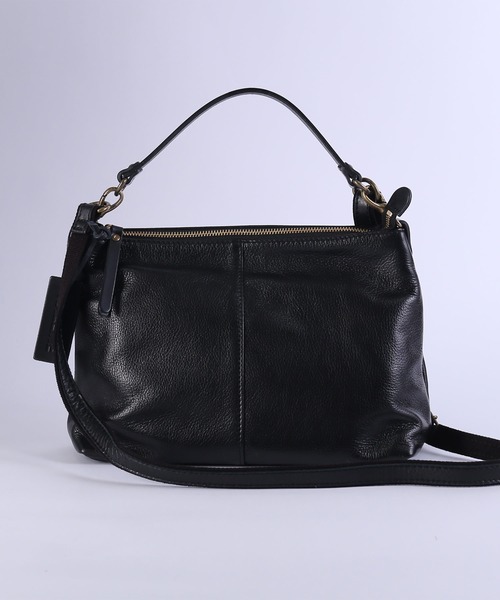 HALEINE（アレンヌ）の「[HALEINE]牛革レザー2wayショルダーバッグ 日本製（ショルダーバッグ・レディース・ブルーグレー/キャメル/グレー/ブラック/カーキ・FREE）」の17枚目の写真