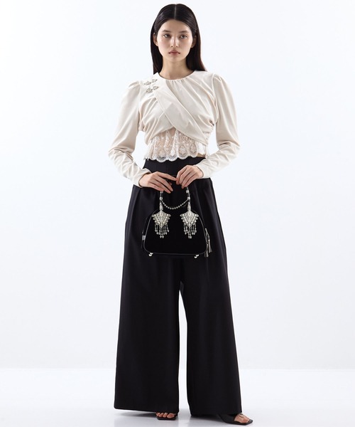 tanakadaisuke（タナカダイスケ）の「【tanakadaisuke/タナカダイスケ】wing bijou hand bag/ウィングビジューハンドバッグ（ハンドバッグ・レディース・ブラック・FREE）」の2枚目の写真