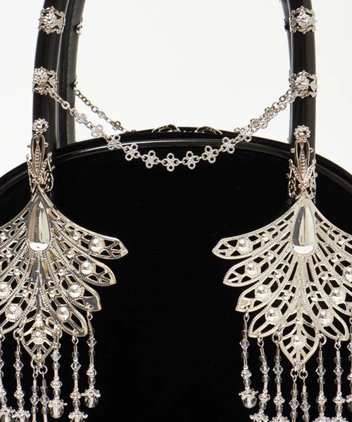 tanakadaisuke（タナカダイスケ）の「【tanakadaisuke/タナカダイスケ】wing bijou hand bag/ウィングビジューハンドバッグ（ハンドバッグ・レディース・ブラック・FREE）」の8枚目の写真