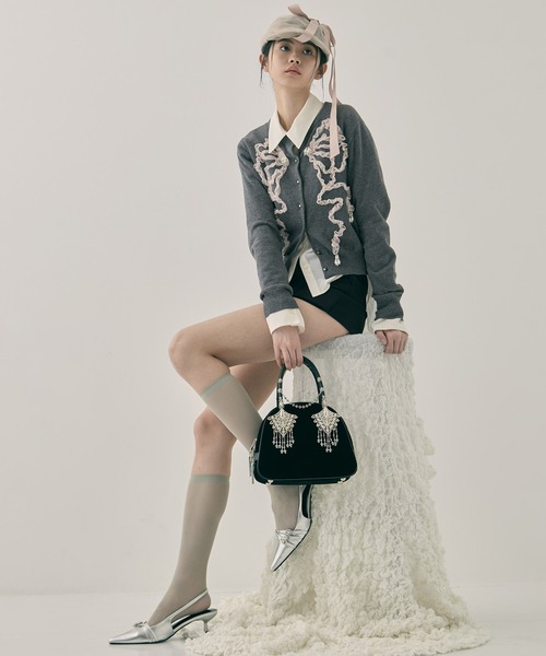 tanakadaisuke（タナカダイスケ）の「【tanakadaisuke/タナカダイスケ】wing bijou hand bag/ウィングビジューハンドバッグ（ハンドバッグ・レディース・ブラック・FREE）」の16枚目の写真