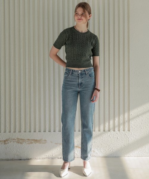 LOSSYROW(ロッシロー)の「Lossy boy-fit denim pants_brushblue(デニムパンツ・レディース・その他・MEDIUM/SMALL)」の3枚目の写真