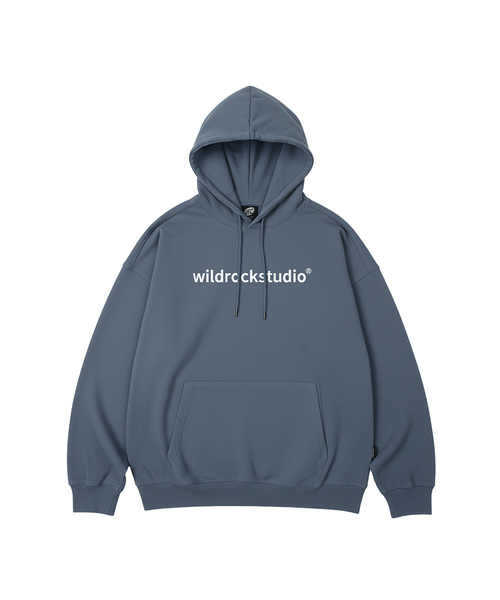 WILDROCK(ワイルドロック)の「スタンダードロゴオーバーサイズフードパーカー_10COL(パーカー・メンズ・ブラック/ベージュ/ネイビー/ブラウン/ピンク/ブルー/アイボリー/ダークグレー/バーガンディー/チャコール・SMALL/MEDIUM/LARGE)」の9枚目の写真