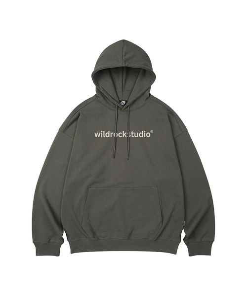 WILDROCK(ワイルドロック)の「スタンダードロゴオーバーサイズフードパーカー_10COL(パーカー・メンズ・ブラック/ベージュ/ネイビー/ブラウン/ピンク/ブルー/アイボリー/ダークグレー/バーガンディー/チャコール・SMALL/MEDIUM/LARGE)」の5枚目の写真