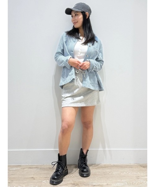 GAP（ギャップ）の「デニム ストライプ チョアジャケット（デニムジャケット・レディース・ブルー・XS/S/M/L/XXS）」の3枚目の写真