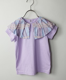 maarook（マルーク）の「シアーフリンジチェック衿天竺Tシャツ（Tシャツ/カットソー）」