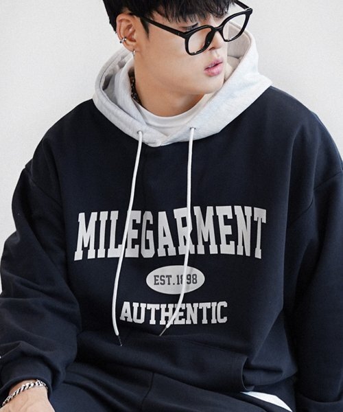 THE MILE（ザマイル）の「MILE GARMENTS MIX SWEAT HOODIE [NAVY]（パーカー・メンズ・その他・S/M/L/XL）」の19枚目の写真