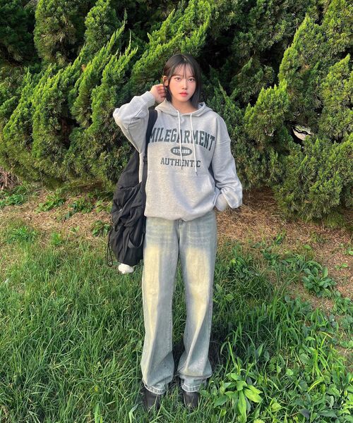 THE MILE（ザマイル）の「MILE GARMENTS MIX SWEAT HOODIE [NAVY]（パーカー・メンズ・その他・S/M/L/XL）」の8枚目の写真