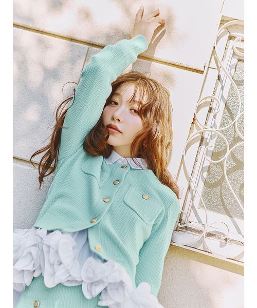 LILY BROWN(リリーブラウン)の「ホイップフリルヘムブラウス(シャツ/ブラウス・レディース・チェック/ホワイト・F)」の4枚目の写真