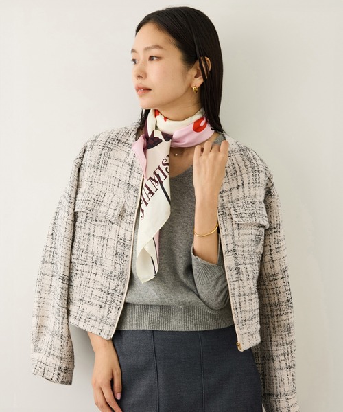 ツイードノーカラージャケット（ノーカラージャケット）｜ROPE'（ロペ