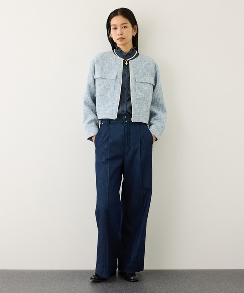 新品未使用　Rope classe 11号　ノーカラー ツイードノーカラージャケット（ノーカラージャケット）｜ROPE'（ロペ