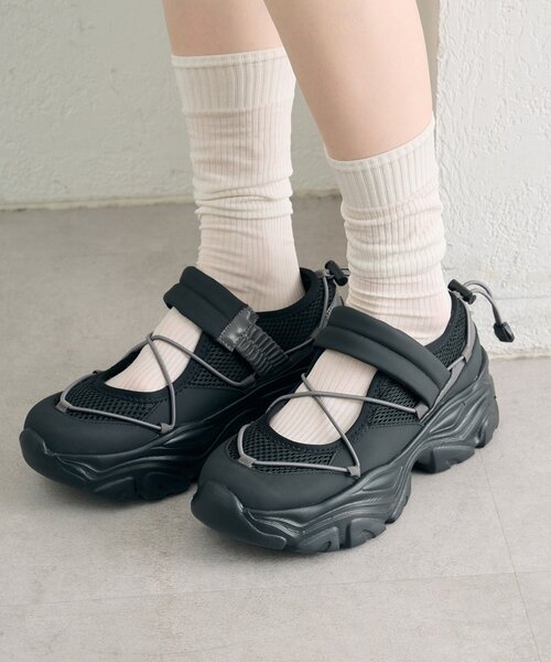 mystic（ミスティック）の「厚底ボリュームシューズ（その他シューズ・レディース・ブラック/カーキ・37/38/36）」の3枚目の写真