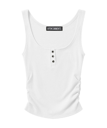 ワッフルシャーリングタンクトップ WHITE