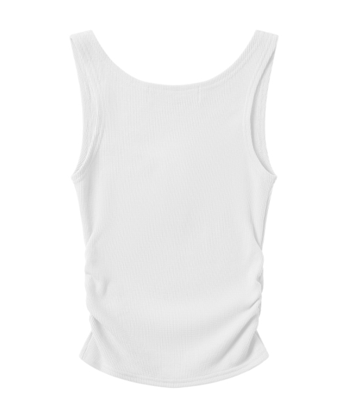 A FEW COMMENTS(アフューコメンツ)の「ワッフルシャーリングタンクトップ WHITE(Tシャツ/カットソー・レディース・その他・FREE)」の2枚目の写真