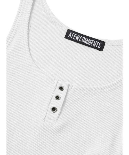 A FEW COMMENTS(アフューコメンツ)の「ワッフルシャーリングタンクトップ WHITE(Tシャツ/カットソー・レディース・その他・FREE)」の3枚目の写真