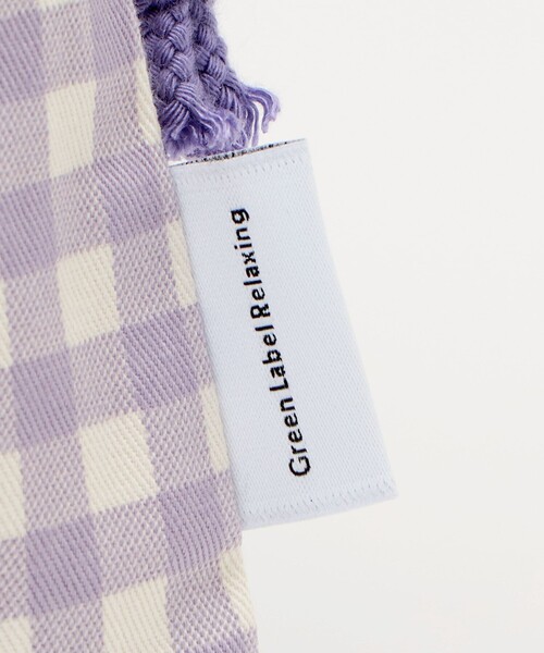 green label relaxing（グリーンレーベルリラクシング）の「巾着バッグ（大）（ギンガム） / キッズ（トートバッグ・キッズ・ライラック/ライトブルー・FREE）」の11枚目の写真