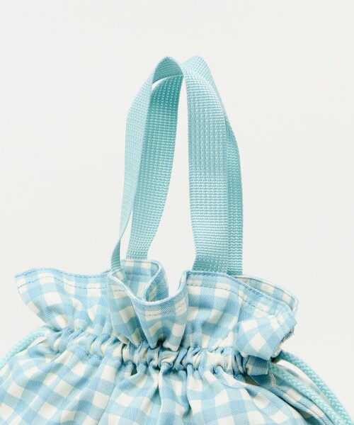 green label relaxing（グリーンレーベルリラクシング）の「巾着バッグ（大）（ギンガム） / キッズ（トートバッグ・キッズ・ライラック/ライトブルー・FREE）」の14枚目の写真