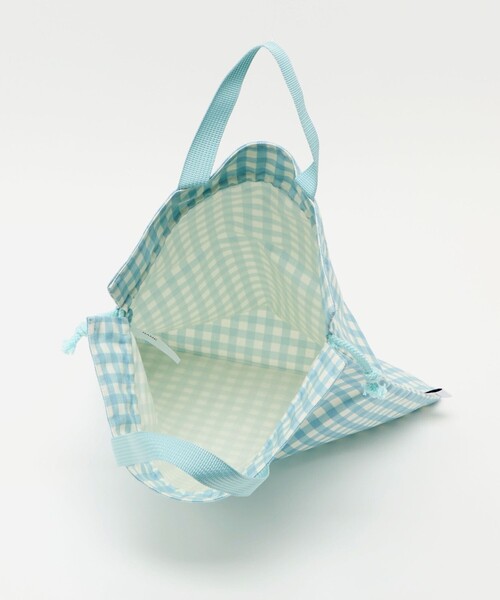 green label relaxing（グリーンレーベルリラクシング）の「巾着バッグ（大）（ギンガム） / キッズ（トートバッグ・キッズ・ライラック/ライトブルー・FREE）」の15枚目の写真