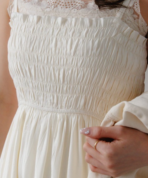 flower（フラワー）の「フリルティアードワンピース（ワンピース・レディース・ブラック/ホワイト・FREE）」の7枚目の写真