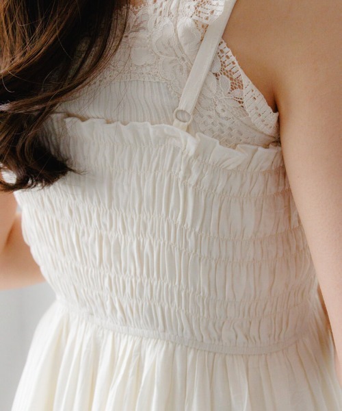 flower（フラワー）の「フリルティアードワンピース（ワンピース・レディース・ブラック/ホワイト・FREE）」の8枚目の写真