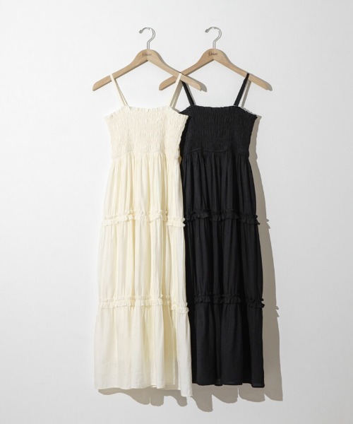 flower（フラワー）の「フリルティアードワンピース（ワンピース・レディース・ブラック/ホワイト・FREE）」の19枚目の写真