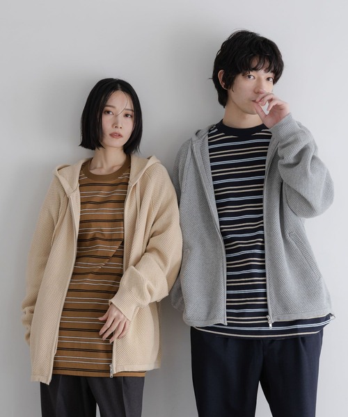 LOWRYS FARM(ローリーズファーム)の「【LFM(U)】ニットZIPフーディー 645479(カーディガン/ボレロ・メンズ・ベージュ/グレー/カーキ・LARGE/MEDIUM)」の1枚目の写真