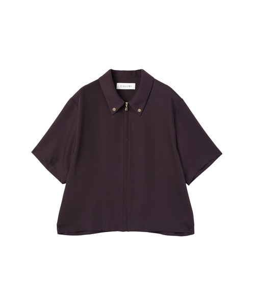 CULLNI（クルニ）の「Dry Double Cloth Zip Up Short Sleeve Button-Down Compact Shirt（シャツ/ブラウス・メンズ・ダークブラウン/ネイビー/ブラック/アッシュブラウン・0/2/1）」の11枚目の写真