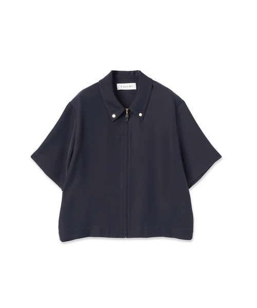CULLNI（クルニ）の「Dry Double Cloth Zip Up Short Sleeve Button-Down Compact Shirt（シャツ/ブラウス・メンズ・ダークブラウン/ネイビー/ブラック/アッシュブラウン・0/2/1）」の13枚目の写真