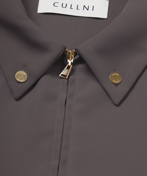 CULLNI（クルニ）の「Dry Double Cloth Zip Up Short Sleeve Button-Down Compact Shirt（シャツ/ブラウス・メンズ・ダークブラウン/ネイビー/ブラック/アッシュブラウン・0/2/1）」の9枚目の写真