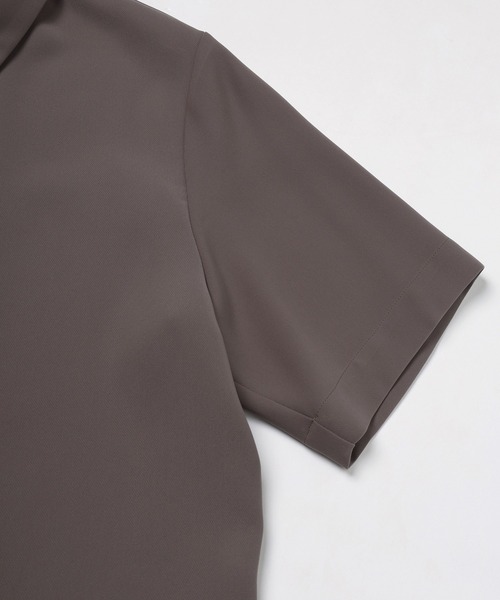CULLNI（クルニ）の「Dry Double Cloth Zip Up Short Sleeve Button-Down Compact Shirt（シャツ/ブラウス・メンズ・ダークブラウン/ネイビー/ブラック/アッシュブラウン・0/2/1）」の10枚目の写真