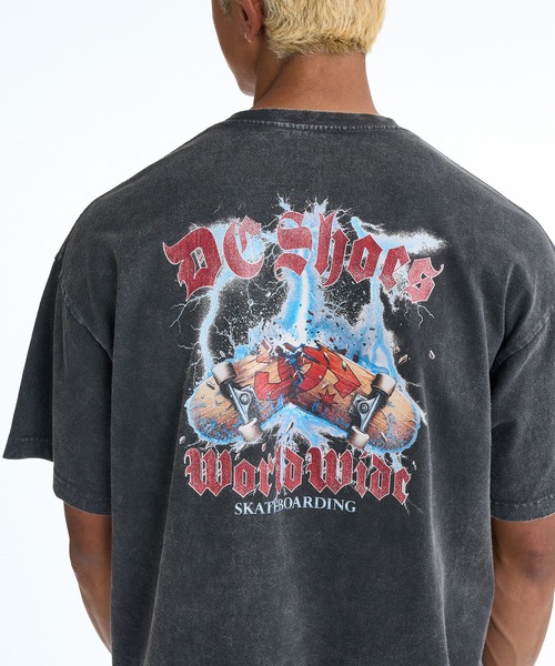 DC（ディーシー）の「DC/ディーシー 半袖 Tシャツ ロゴ バックプリント DST261028（Tシャツ/カットソー・メンズ・スミクロ/ライトベージュ・XL/L/M/2XL）」の7枚目の写真