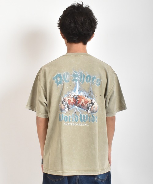 DC（ディーシー）の「DC/ディーシー 半袖 Tシャツ ロゴ バックプリント DST261028（Tシャツ/カットソー・メンズ・スミクロ/ライトベージュ・XL/L/M/2XL）」の12枚目の写真