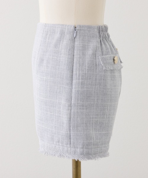 Seemi. byNICECLAUP（ シーミーバイナイスクラップ）の「【Seemi.】セット対応/ツイードショートパンツ（その他パンツ・レディース・アイボリー/サックスブルー/ベージュ・FREE）」の7枚目の写真