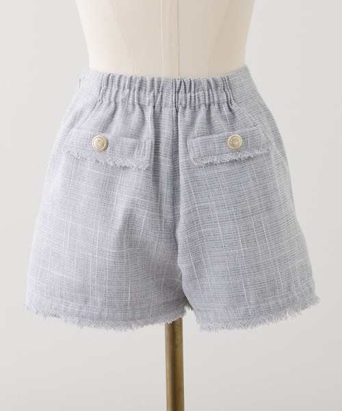 Seemi. byNICECLAUP（ シーミーバイナイスクラップ）の「【Seemi.】セット対応/ツイードショートパンツ（その他パンツ・レディース・アイボリー/サックスブルー/ベージュ・FREE）」の8枚目の写真