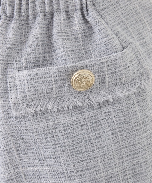 Seemi. byNICECLAUP（ シーミーバイナイスクラップ）の「【Seemi.】セット対応/ツイードショートパンツ（その他パンツ・レディース・アイボリー/サックスブルー/ベージュ・FREE）」の9枚目の写真