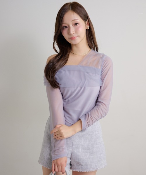 Seemi. byNICECLAUP（ シーミーバイナイスクラップ）の「【Seemi.】セット対応/ツイードショートパンツ（その他パンツ・レディース・アイボリー/サックスブルー/ベージュ・FREE）」の15枚目の写真