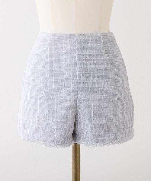 Seemi. byNICECLAUP（ シーミーバイナイスクラップ）の「【Seemi.】セット対応/ツイードショートパンツ（その他パンツ・レディース・アイボリー/サックスブルー/ベージュ・FREE）」の11枚目の写真
